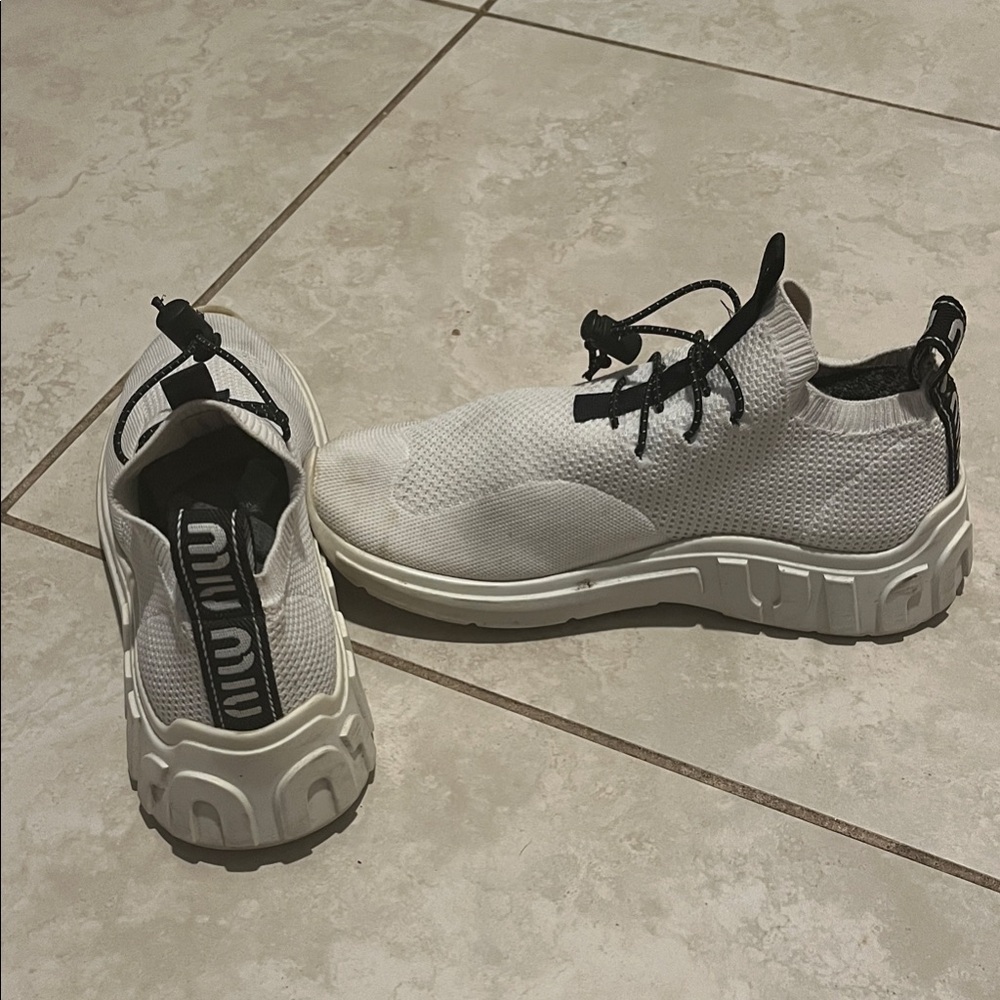 Miu Miu White Mesh Men's Sneakers